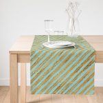 - SuetRunner-8328-Gorsel1 - Realhomes Realhomes Renkli Zemin Üzerinde Gold Detaylı Yatay Çizgili Dijital Baskılı Özel Tasarım Süet Runner Realhomes