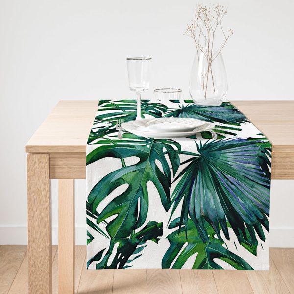 - SuetRunner-835-Gorsel1 - Realhomes  Realhomes Yaprak Desen Dijital Baskılı Süet Runner Realhomes