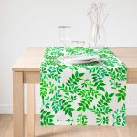 Realhomes Yaprak Temalı Dijital Baskılı Süet Runner Realhomes