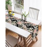 - SuetRunner-8424-Gorsel2 - Realhomes  Realhomes Rengarenk Zemin Üzerinde Çiçek Desenli Dijital Baskılı Özel Tasarım Süet Runner Realhomes