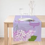 Realhomes Rengarenk Zemin Üzerinde Mum Desenli Çiçek Motifli Dijital Baskılı Özel Tasarım Süet Runner Realhomes