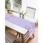 Realhomes Rengarenk Zemin Üzerinde Mum Desenli Çiçek Motifli Dijital Baskılı Özel Tasarım Süet Runner Realhomes