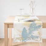 Realhomes Beyaz Zemin Üzerinde Mermer Desenli  Dijital Baskılı Özel Tasarım Süet Runner Realhomes