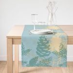 Realhomes Renkli Zemin Üzerinde Gold Detaylı Mermer Desenli Dijital Baskılı Özel Tasarım Süet Runner Realhomes