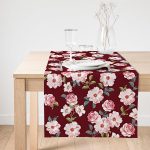 Realhomes Rengarenk Zemin Üzerinde Çiçek Desenli Dijital Baskılı Özel Tasarım Süet Runner Realhomes