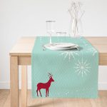 Realhomes Christmas TemalıDijital Baskılı Süet Runner Realhomes