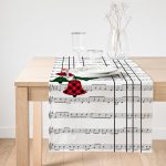 - SuetRunner-8612-Gorsel1 - Realhomes  Realhomes Beyaz Zemin Üzerinde Ekose Desenli Çan Desenli Dijital Baskılı Özel Tasarım Süet Runner Realhomes