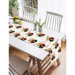 - SuetRunner-8620-Gorsel2 - Realhomes  Realhomes Beyaz Zemin Üzerinde Ekoseli Çan Desenli Dijital Baskılı Özel Tasarım Süet Runner Realhomes