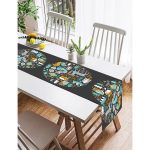 - SuetRunner-8622-Gorsel2 - Realhomes  Realhomes Pastel Zemin Üzerinde Yılbaşı Desenli  Dijital Baskılı Özel Tasarım Süet Runner Realhomes