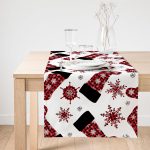 Realhomes Beyaz Zemin Üzerinde Ekoseli Kartanesi Desenli Dijital Baskılı Özel Tasarım Süet Runner Realhomes