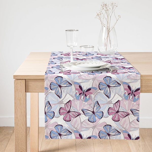 - SuetRunner-8695-Gorsel1 - Realhomes  Realhomes Beyaz Zemin Üzerinde Gold Renkli Çam Ağacı Desenli Dijital Baskılı Özel Tasarım Süet Runner Realhomes