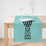 Realhomes Renkli Zemin Üzerinde Onedraw Çizimli Kupa Desenli Dijital Baskılı Özel Tasarım Süet Runner Realhomes