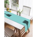 Realhomes Renkli Zemin Üzerinde Onedraw Çizimli Kupa Desenli Dijital Baskılı Özel Tasarım Süet Runner Realhomes