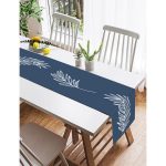 - SuetRunner-8809-Gorsel2 - Realhomes  Realhomes Renkli Zemin Üzerinde Yaprak Desenli Dijital Baskılı Özel Tasarım Süet Runner Realhomes