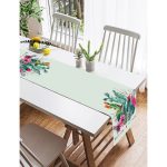 - SuetRunner-8850-Gorsel2 - Realhomes  Realhomes Renkli Zemin Üzerinde Oklu Kaktüs Desenli Dijital Baskılı Özel Tasarım Süet Runner Realhomes