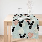 - SuetRunner-8860-Gorsel1 - Realhomes Realhomes Renkli Zemin Üzerinde Yaprak Desenli Dijital Baskılı Özel Tasarım Süet Runner Realhomes