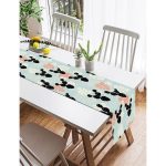 - SuetRunner-8860-Gorsel2 - Realhomes Realhomes Renkli Zemin Üzerinde Yaprak Desenli Dijital Baskılı Özel Tasarım Süet Runner Realhomes