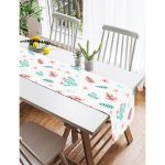 - SuetRunner-8870-Gorsel2 - Realhomes Realhomes Beyaz Zemin Üzerinde Renkli Yaprak Desenli Dijital Baskılı Özel Tasarım Süet Runner Realhomes