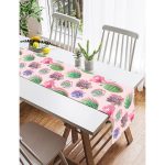 - SuetRunner-8881-Gorsel2 - Realhomes  Realhomes Renkli Zemin Üzerinde Kaktüs Desenli Dijital Baskılı Özel Tasarım Süet Runner Realhomes