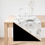 - SuetRunner-8902-Gorsel1 - Realhomes  Realhomes Renkli Geometrik Desenli Mermer Motifli Dijital Baskılı Özel Tasarım Süet Runner Realhomes