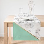 - SuetRunner-8903-Gorsel1 - Realhomes  Realhomes Renkli Geometrik Desenli Mermer Motifli Dijital Baskılı Özel Tasarım Süet Runner Realhomes