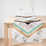 - SuetRunner-8908-Gorsel1 - Realhomes  Realhomes Renkli Geometrik Desenli Mermer Motifli Dijital Baskılı Özel Tasarım Süet Runner Realhomes