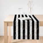 - SuetRunner-8914-Gorsel1 - Realhomes  Realhomes Mermer Zeminli Siyah Çizgili Dijital Baskılı Özel Tasarım Süet Runner Realhomes