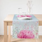 - SuetRunner-8927-Gorsel1 - Realhomes Realhomes Pastel Zeminli Rengarenk Ortanca Çiçek Dijital Baskılı Özel Tasarım Süet Runner Realhomes