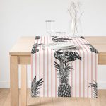 Realhomes Flamingo Temalı Dijital Baskılı Özel Tasarım Süet Runner Realhomes