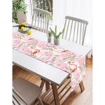 Realhomes Flamingo Desenli Dijital Baskılı Süet Runner Realhomes