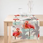 - SuetRunner-933-Gorsel1 - Realhomes  Realhomes Flamingo Desenli Dijital Baskılı Süet Runner Realhomes