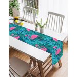 - SuetRunner-939-Gorsel2 - Realhomes  Realhomes Flamingo Desenli Dijital Baskılı Süet Runner Realhomes