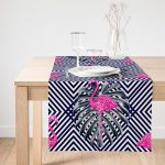 - SuetRunner-968-Gorsel1 - Realhomes  Realhomes Flamingo Desenli Dijital Baskılı Dekoratif Süet Runner Realhomes