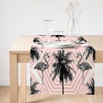 - SuetRunner-969-Gorsel1 - Realhomes Realhomes Flamingo Desenli Dijital Baskılı Dekoratif Süet Runner Realhomes