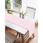 Realhomes Düz Açık Pembe Renkli Dijital Baskılı Süet Runner Realhomes