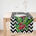 - SuetRunner-cokzigfla-Gorsel1 - Realhomes  RealHomes Zigzag Flamingo Tasarımlı Dijital Baskılı Dekoratif Süet Runner Realhomes