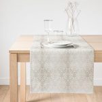 - SuetRunner-damask-Gorsel1 - Realhomes  Realhomes Gümüş Renk Damask Desenli Modern Süet Runner Realhomes