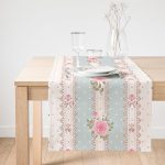 - SuetRunner-real12-Gorsel1 - Realhomes  RealHomes Dijital Baskılı Çiçek Desenli Süet Runner Realhomes