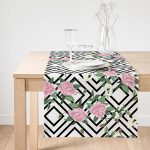 - SuetRunner-real17-Gorsel1 - Realhomes RealHomes Dijital Baskılı Çiçek Desenli Süet Runner Realhomes