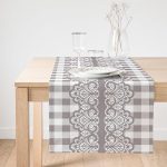 RealHomes Özel Tasarım Dijital Baskılı Dekoratif Süet Runner Realhomes