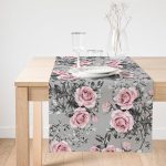 - SuetRunner-real31-Gorsel1 - Realhomes  RealHomes Çiçek Desenli Dijital Baskılı Özel Tasarım Süet Runner Realhomes