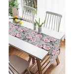 - SuetRunner-real31-Gorsel2 - Realhomes  RealHomes Çiçek Desenli Dijital Baskılı Özel Tasarım Süet Runner Realhomes