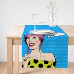 RealHomes Özel Tasarım Dijital Baskılı Dekoratif Süet Runner Realhomes