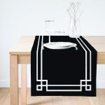 RealHomes Özel Tasarım Dijital Baskılı Dekoratif Süet Runner Realhomes