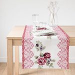 RealHomes Özel Tasarım Dijital Baskılı Dekoratif Süet Runner Realhomes