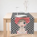 RealHomes Fashion Girl Dijital Baskılı Özel Tasarım Süet Runner Realhomes