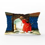 Kaplumbağa Terbiyecisi Dijital Baskılı Dekoratif Dikdörtgen Yastık Kırlent Kılıfı Realhomes