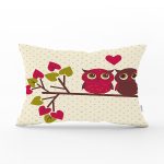 - Rh-Dik-104-Gorsel1 - Realhomes Baykuş Temalı Dijital Baskılı Dekoratif Dikdörtgen Yastık Kırlent Kılıfı Realhomes