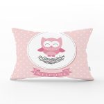 - Rh-Dik-114-Gorsel1 - Realhomes Sevimli Baykuş Dijital Baskılı Dekoratif Dikdörtgen Yastık Kırlent Kılıfı Realhomes