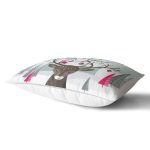 Modern Geyik Desenli Dijital Baskılı Dekoratif Dikdörtgen Yastık Kırlent Kılıfı Realhomes